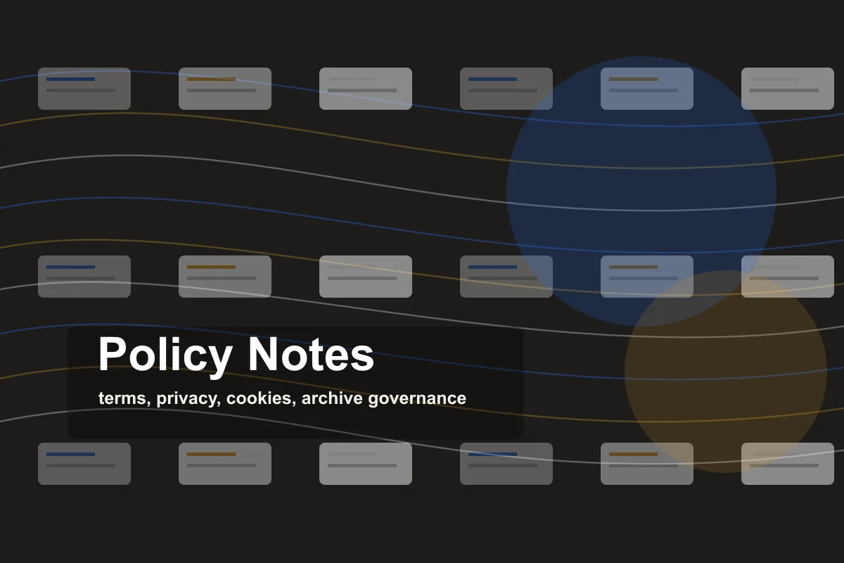 Policy notebook with privacy and compliance annotations.
