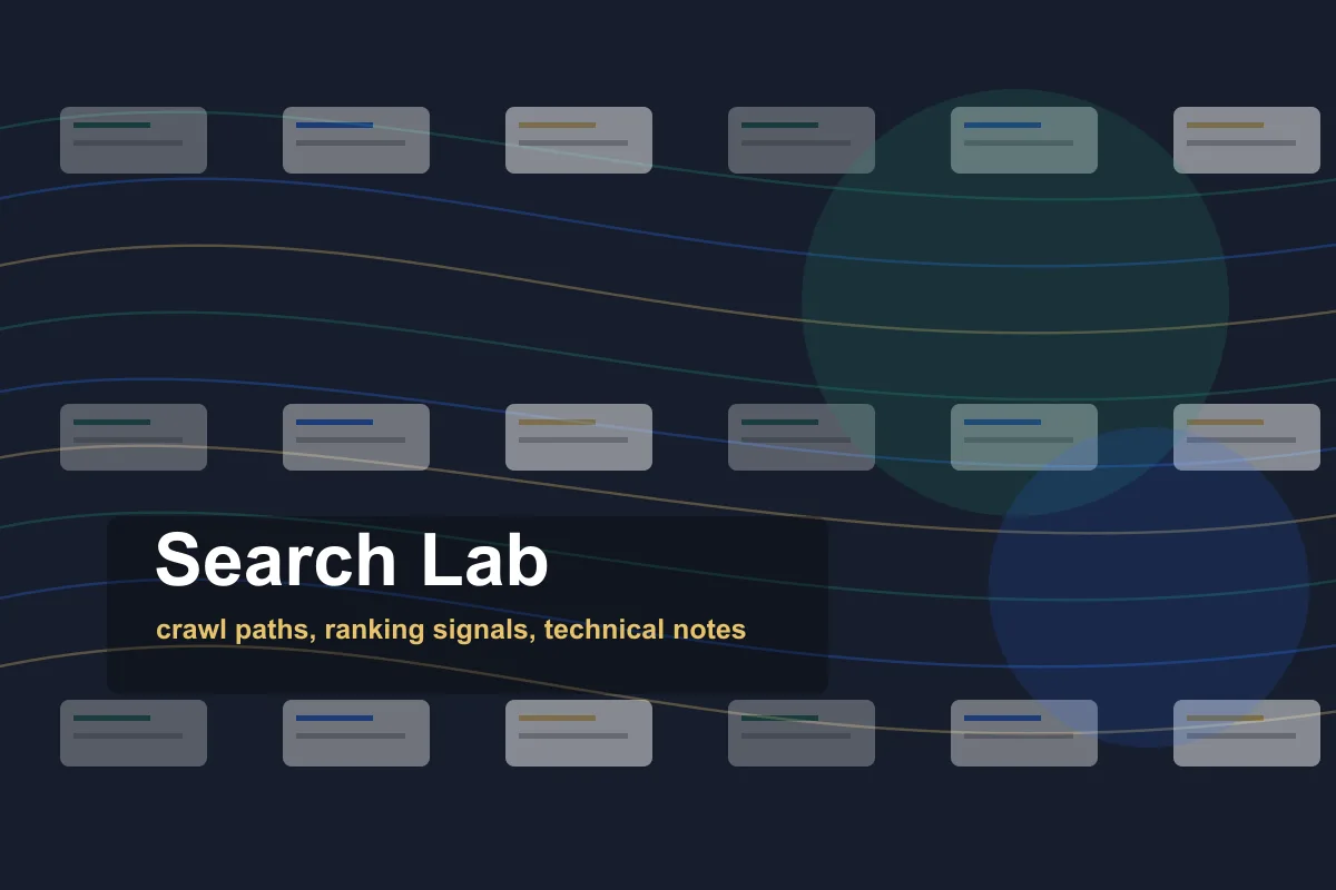 Search analysis dashboard with crawl paths and ranking signals.